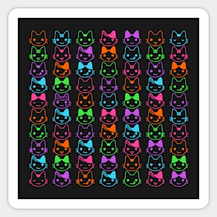 Neon Kitties Sticker